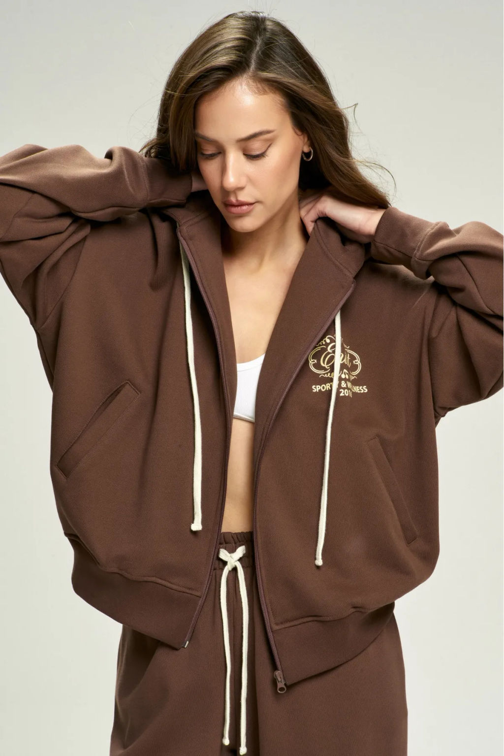 Худи ZIP Wellness Brown - Erist store фото 4