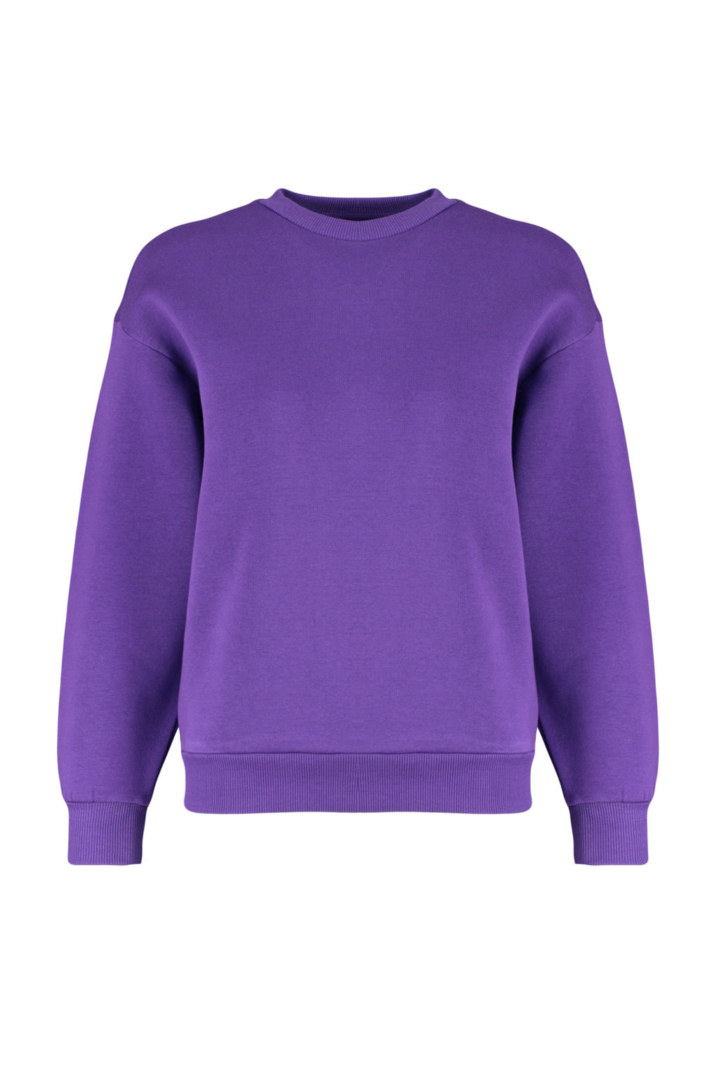 TRENDYOLMILLA Siyah Kal?n Ici Polarl? Regular/Normal Kal?p Bisiklet Yaka Basic Orme Sweatshirt TWOAW24SW00101  фото 32