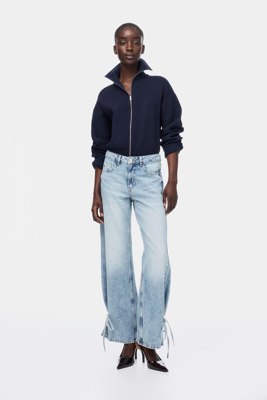 Straight High Waist Jeans - H&m фото 7