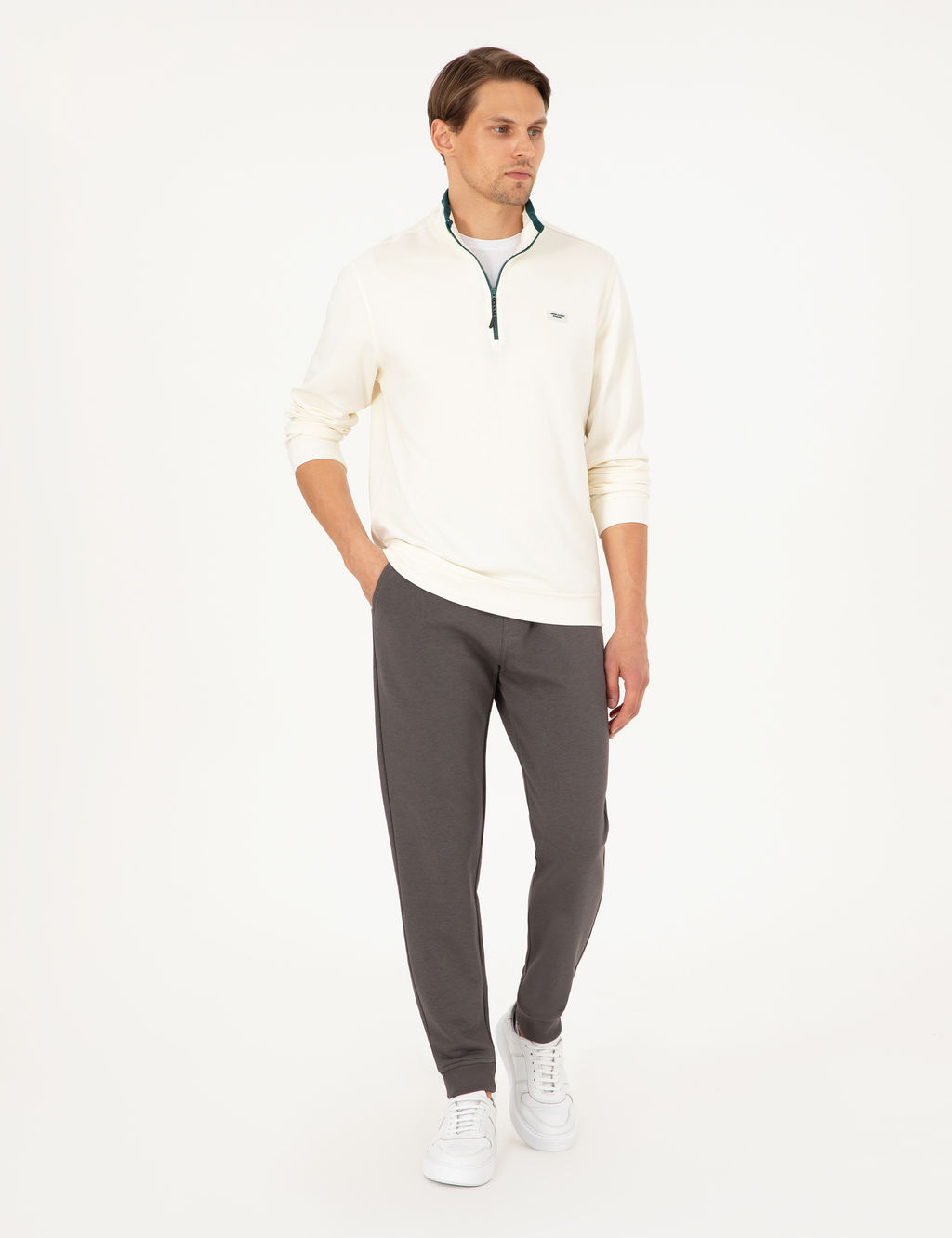 Antrasit Slim Fit 3 _plik Pa_as_ Lastikli E_ofman Alt_