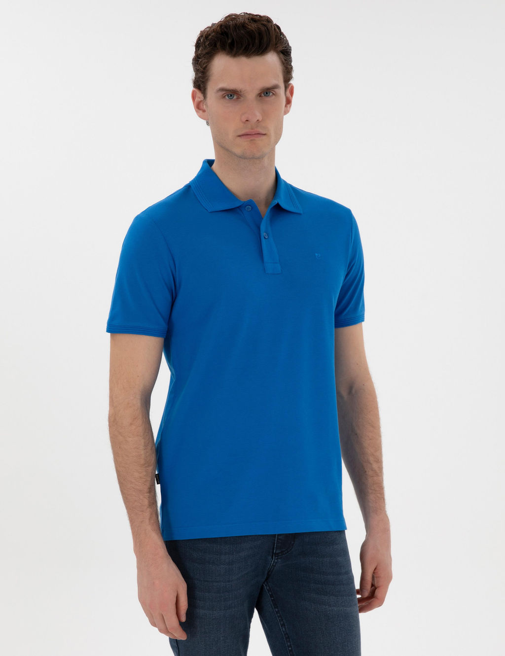 Saks Slim Fit K_vr_lmaz Polo Yaka Basic Ti__rt
