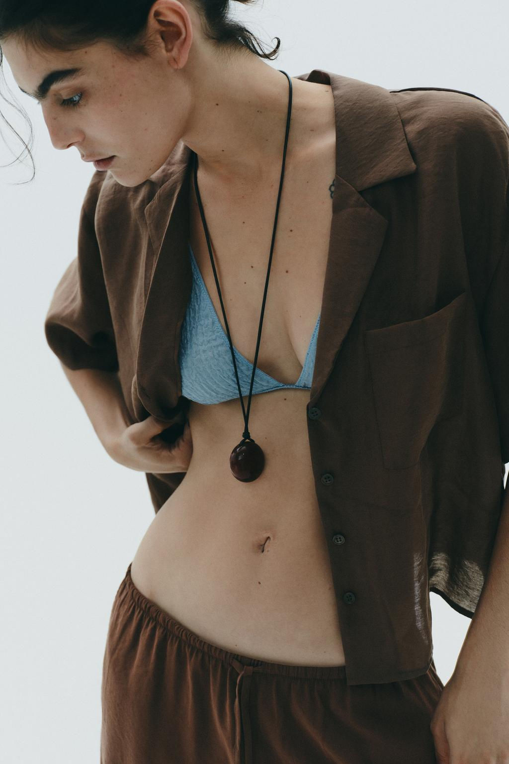 FLOWING SHIRT WITH POCKET - Zara фото 10