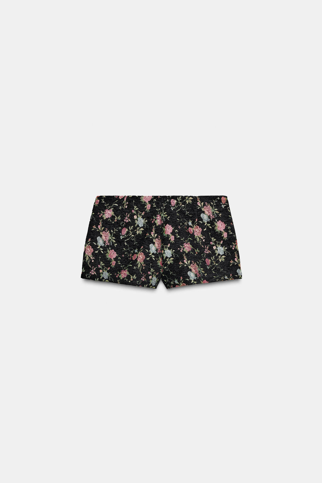 FLORAL JACQUARD MINI SHORTS - Zara фото 6
