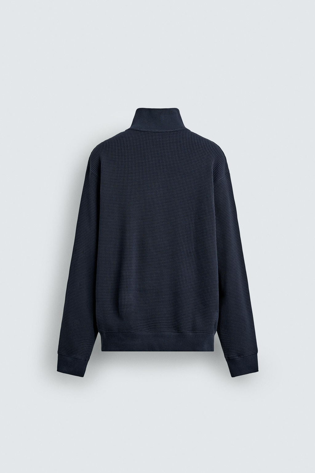 WAFFLE-KNIT TEXTURED SWEATSHIRT - Zara фото 7