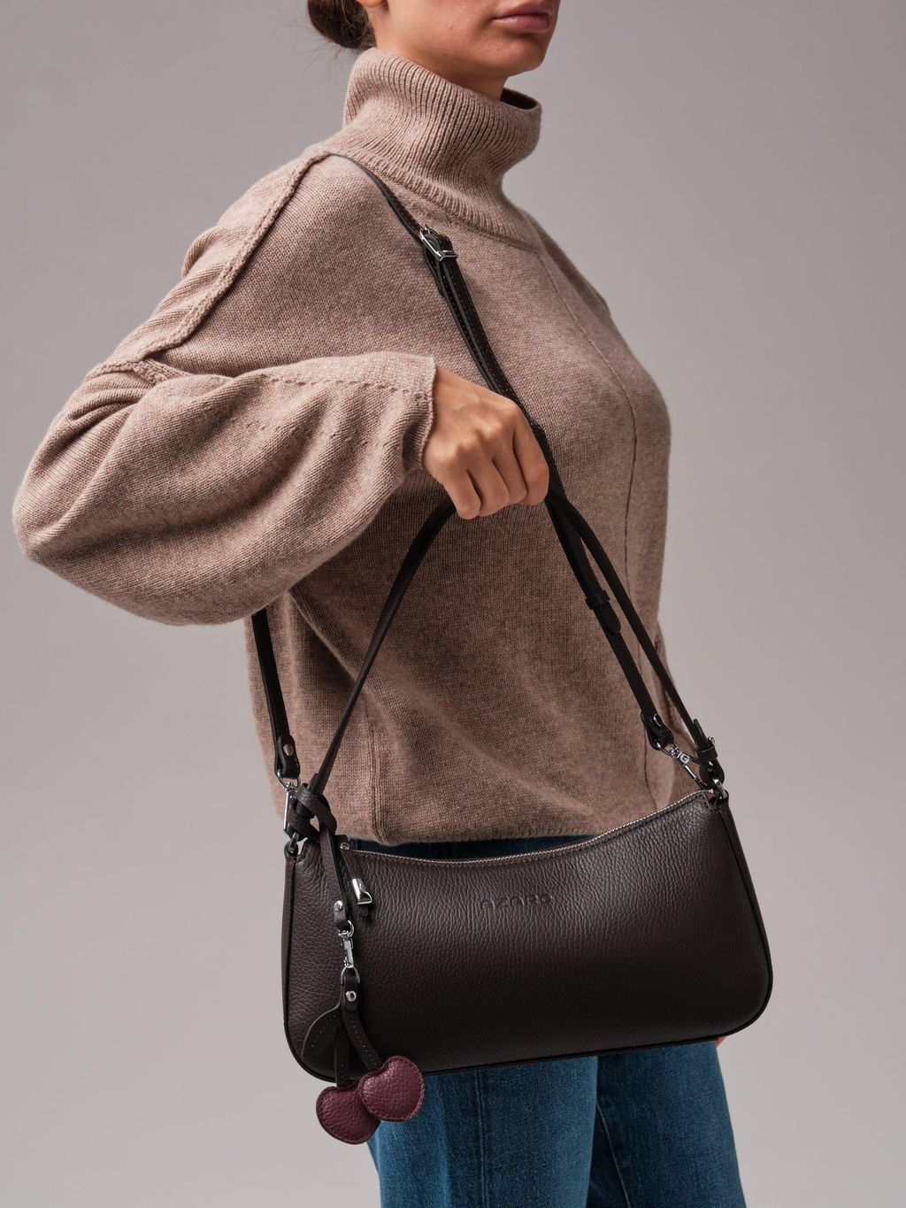 Сумка багет Azaro 31200 коричневый шоколад