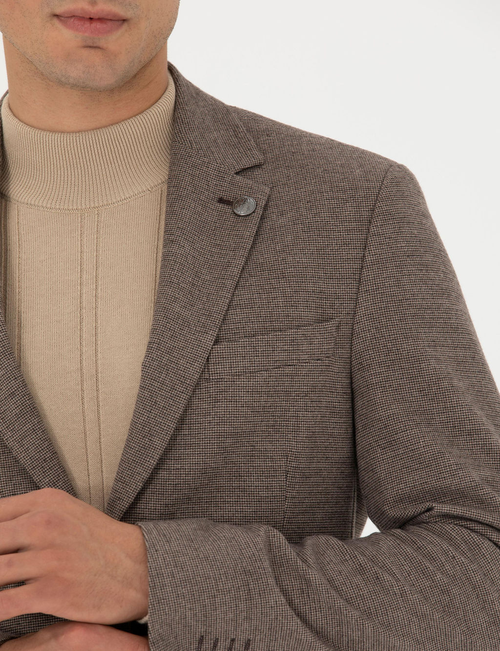 Kahverengi Slim Fit Ceket