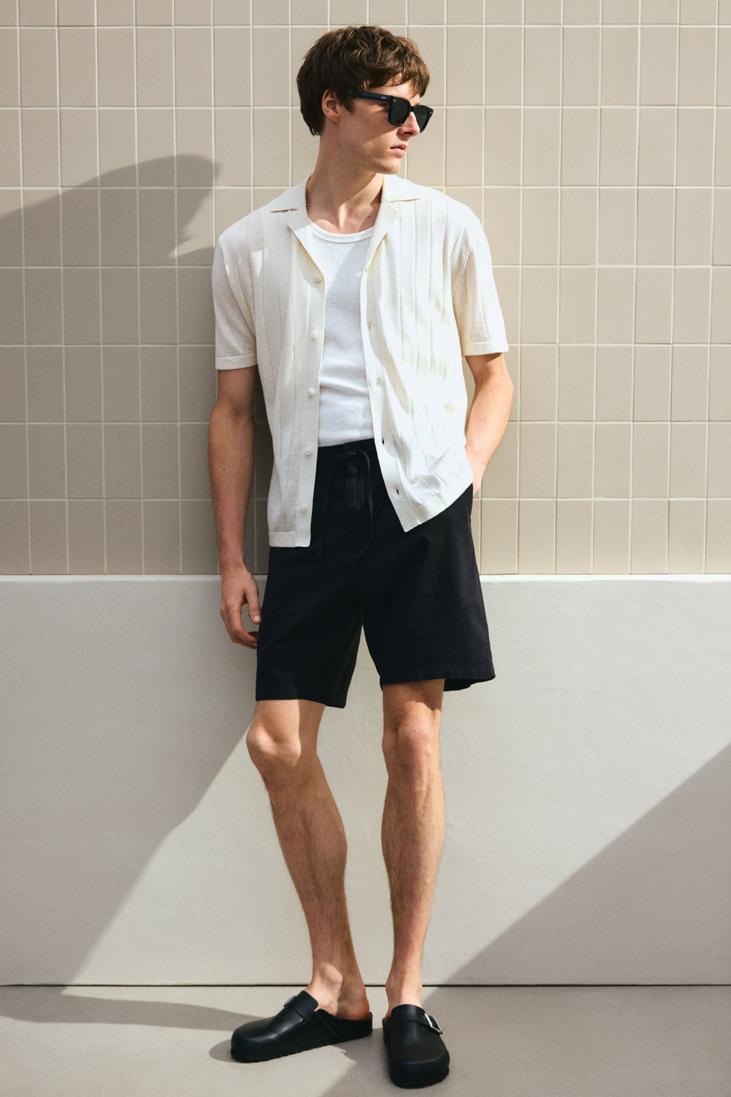 Camisa resort en mezcla de lino Regular Fit - H&m фото 6