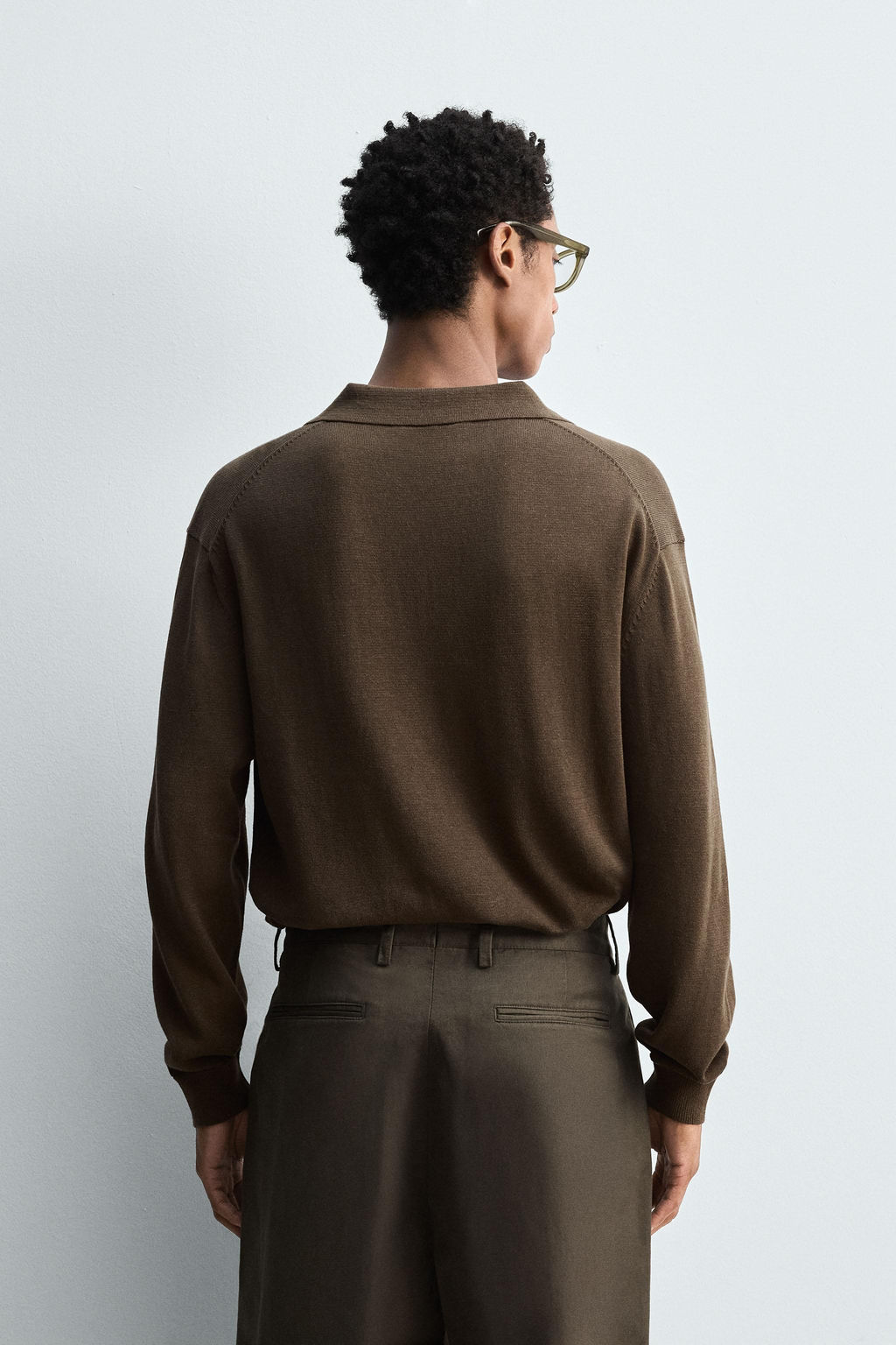 COTTON/HEMP KNIT POLO SHIRT - Zara фото 3
