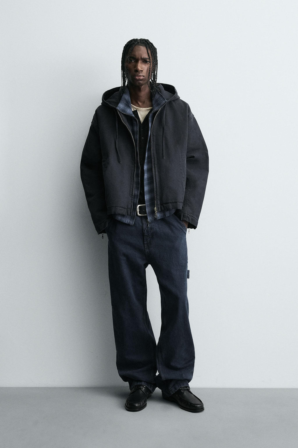 BOXY FIT TEXTURED JACKET