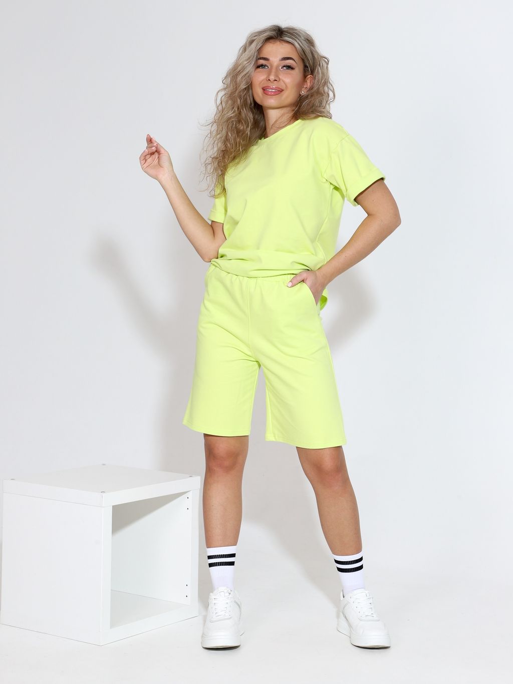 Костюм из футера 2-х нитка лимончики (М-891) - Лиза фото 2