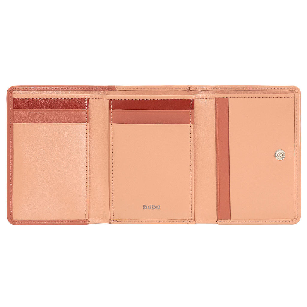 Итальянский женский кожаный кошелек DuDu серии Corsica | пудровый - Dudubags фото 2