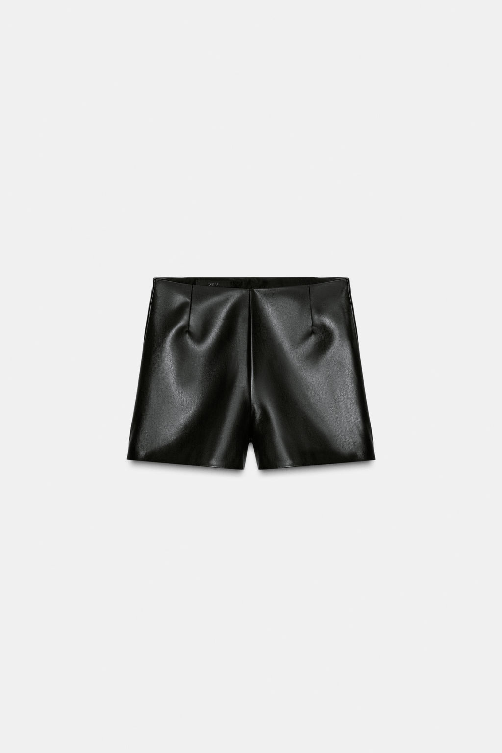 FAUX LEATHER HIGH-WAIST SHORTS - Zara фото 10