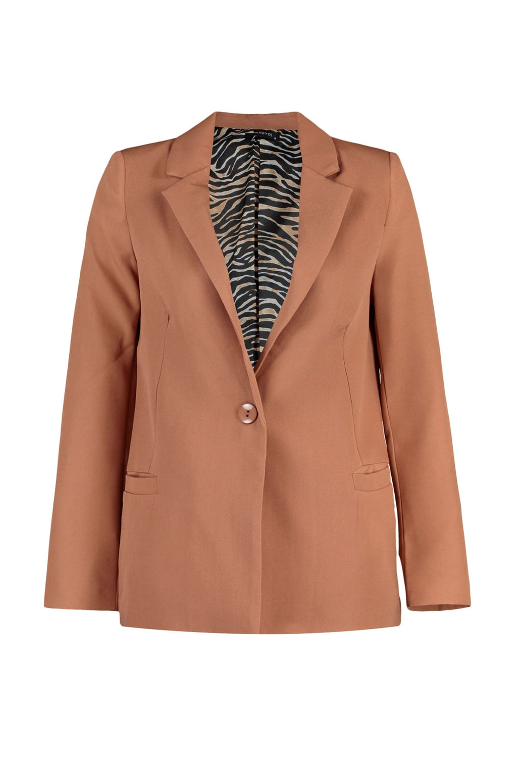 Camel Regular Astar Detayl? Dokuma Blazer Ceket TWOAW20CE0316