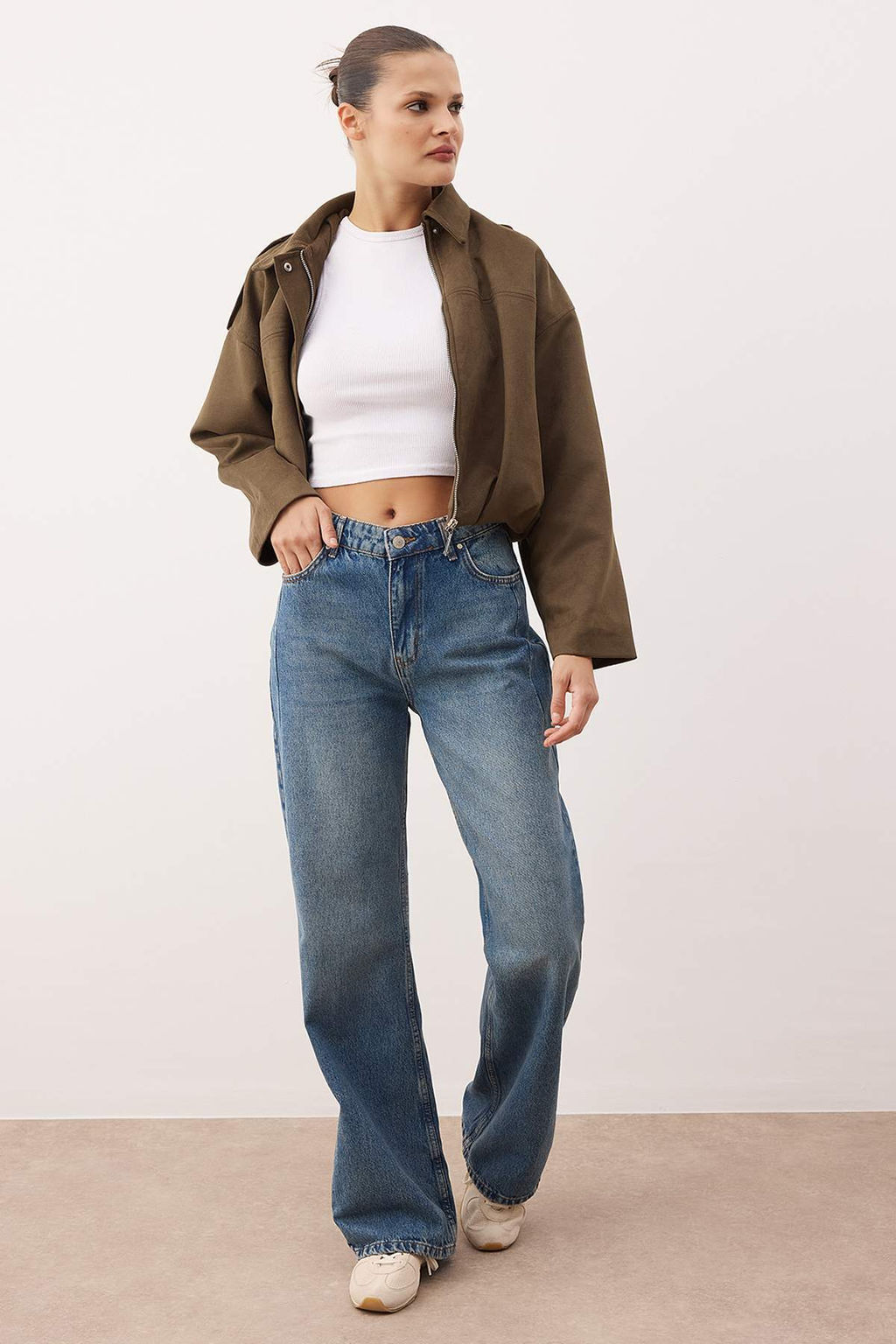 Mavi*001 Yuksek Bel Wide Leg Jeans TWOAW23JE00345