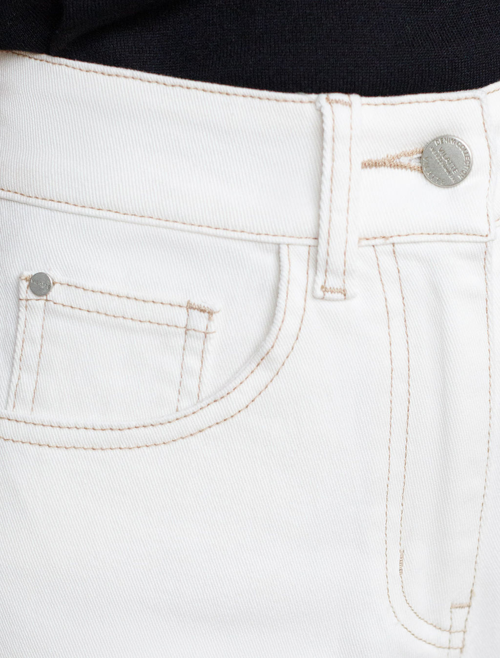 VILATTE / Джинсы-трубы с контрастной строчкой фото 4