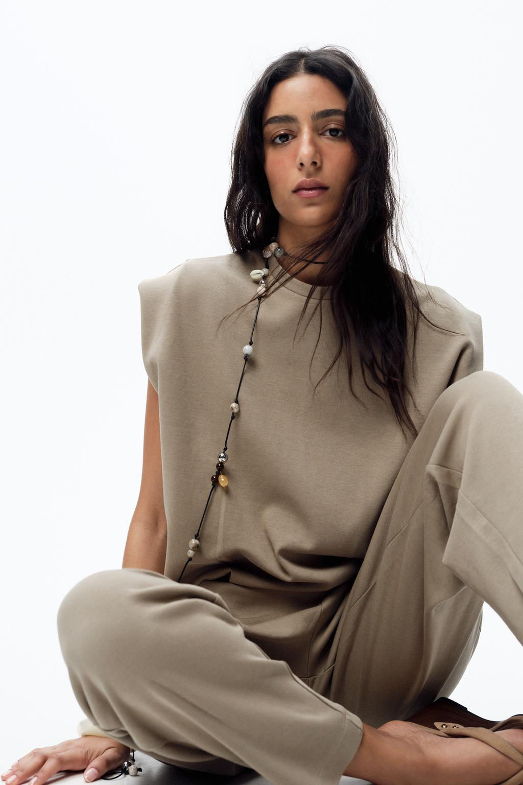 WASHED INTERLOCK T-SHIRT - Zara фото 6