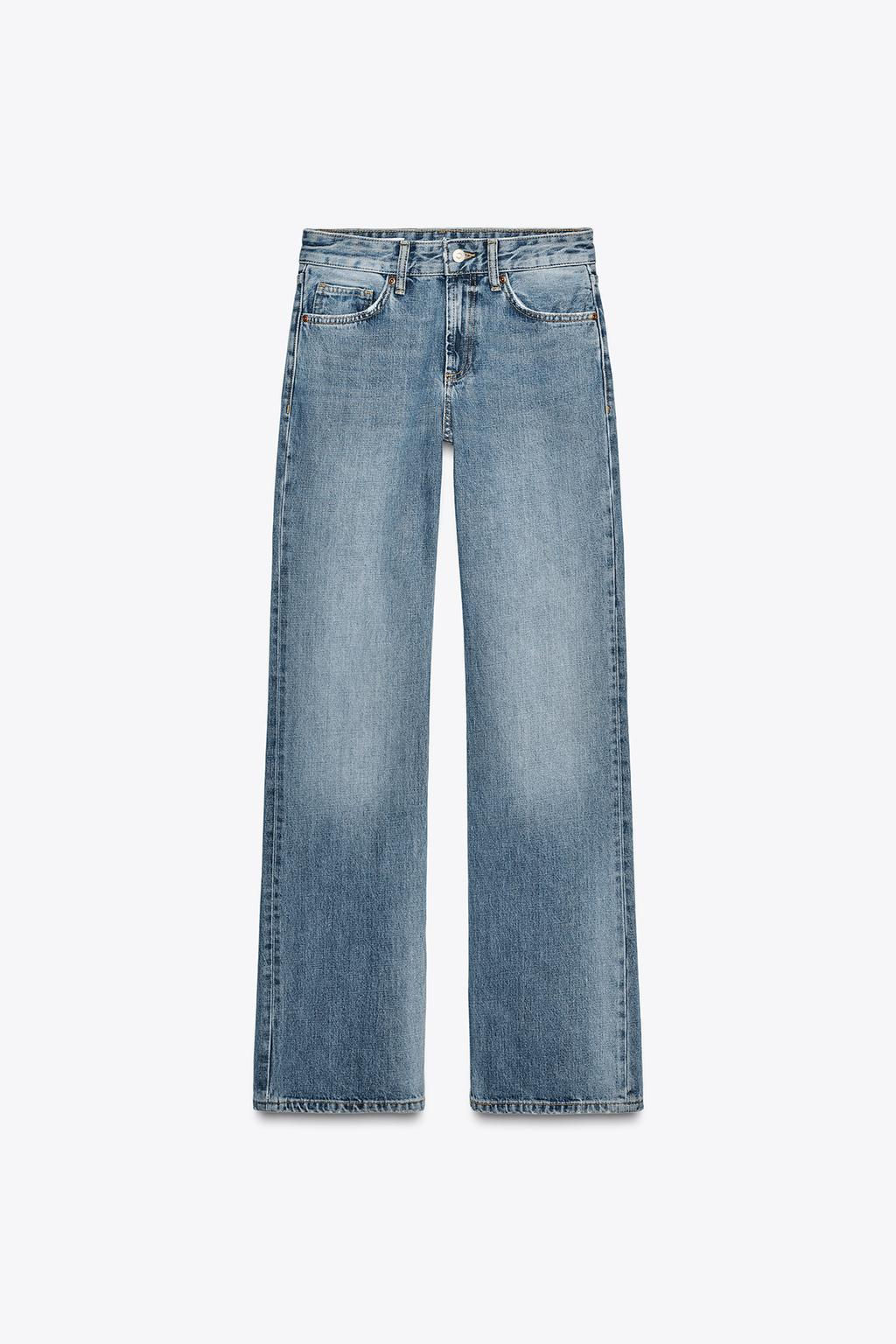 MID-RISE WIDE-LEG TRF JEANS - Zara фото 5