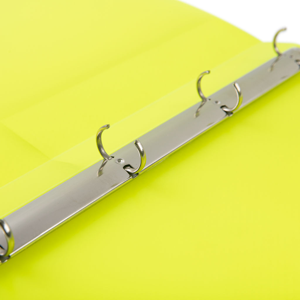 Expert Complete PRISMA NEON Папка на 4 О-кольцах A4 700 мкм 25 мм эффект 3D 4 шт. d - 17 мм желтый EC211400009