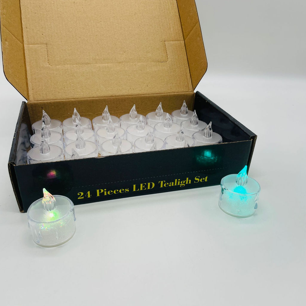 Новогодний декор Ночник - Свеча короткая 5 см (24 шт в уп) (Разноцветные) - Ип лебедев о.ю фото 3