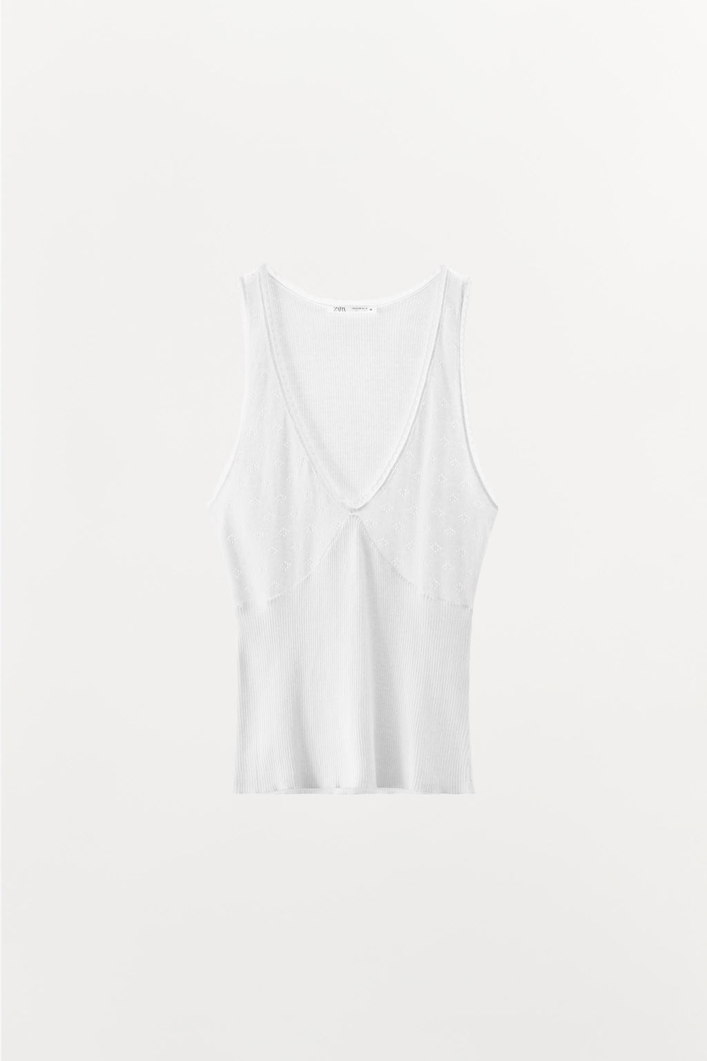 CONTRAST POINTELLE TOP - Zara фото 4