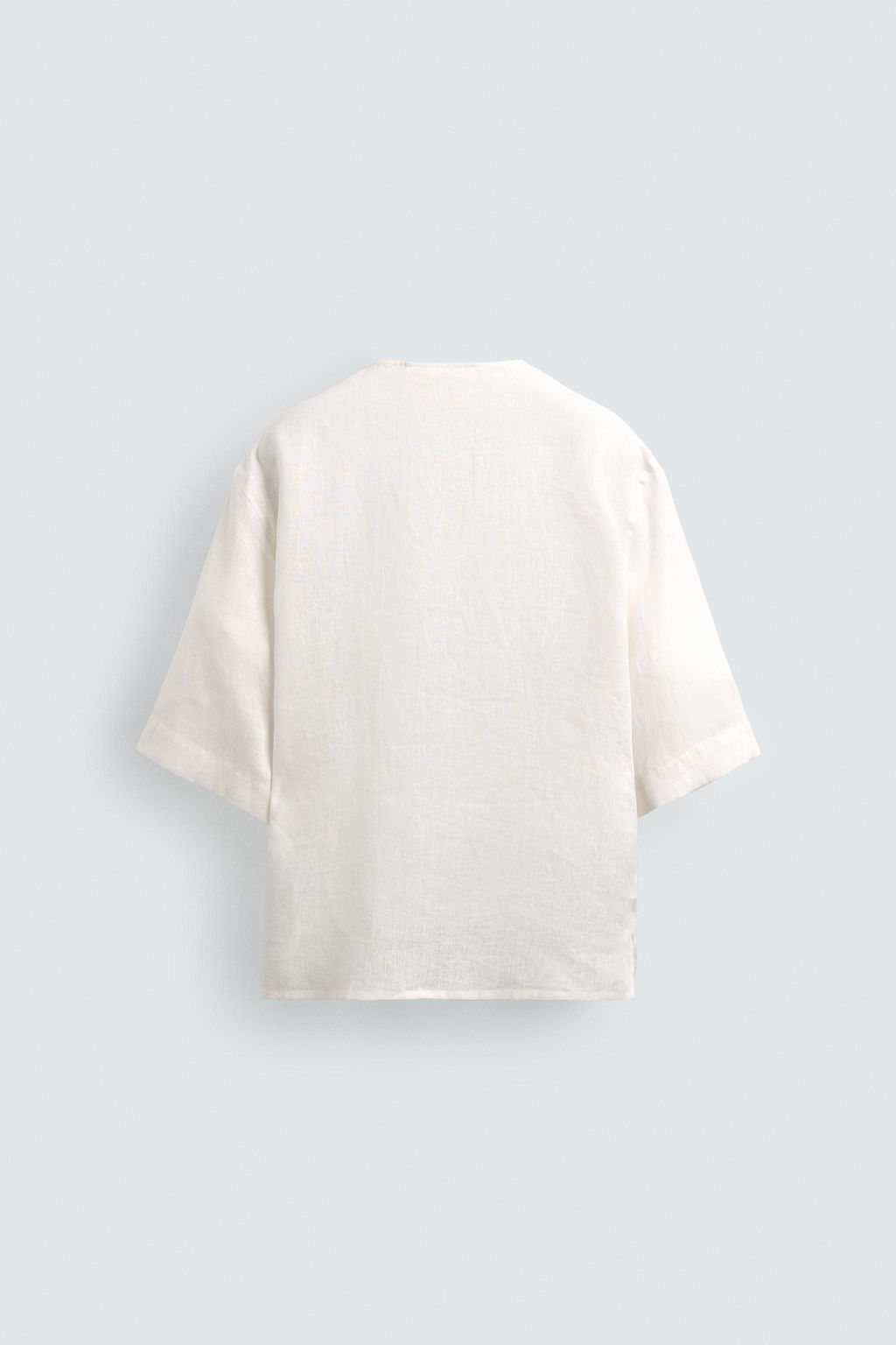 CAMISA RELAXED FIT 100% LINO / Blanco roto - Zara фото 7