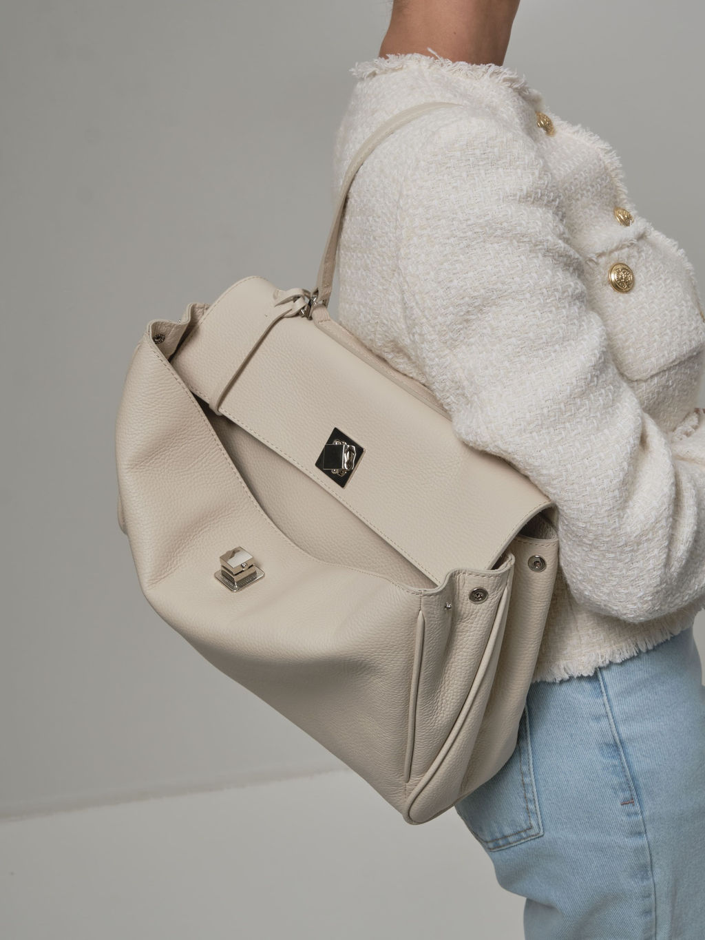 Сумка Barbara DBR 31105 светлый крем фото 6