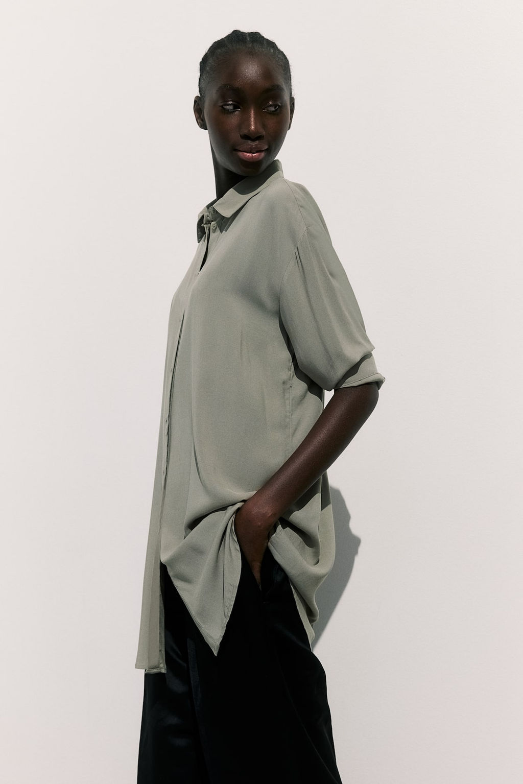 MAMA Camisa con cinturon de anudar Before & After - H&m фото 5