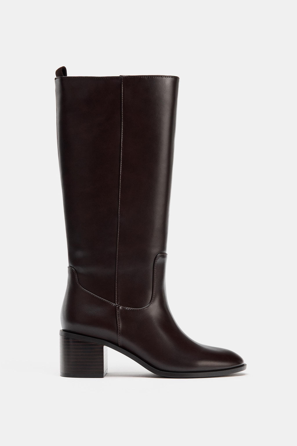 BLOCK HEEL KNEE-HIGH BOOTS - Zara фото 7