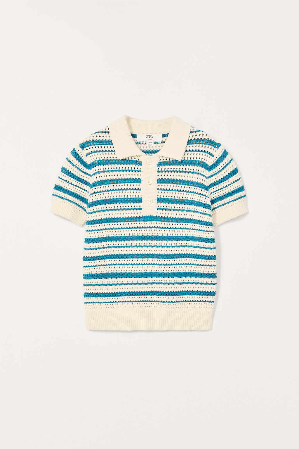 STRIPED KNIT POLO SHIRT LIMITED EDITION - Zara фото 4
