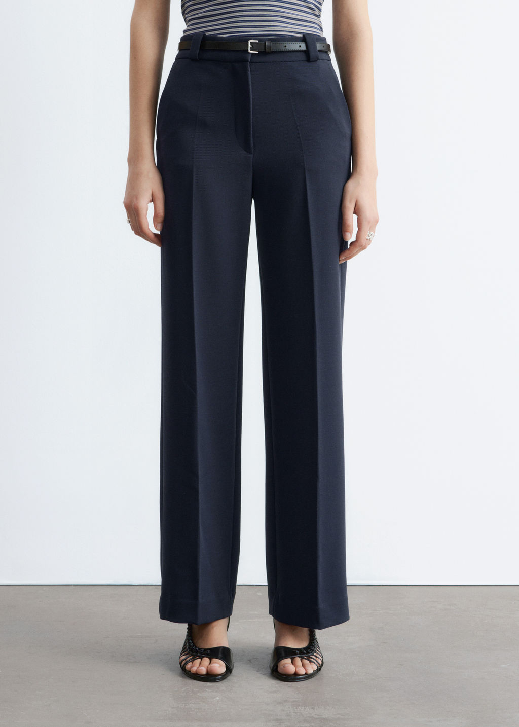Pantalones rectos con pliegues marcados - H&m фото 9