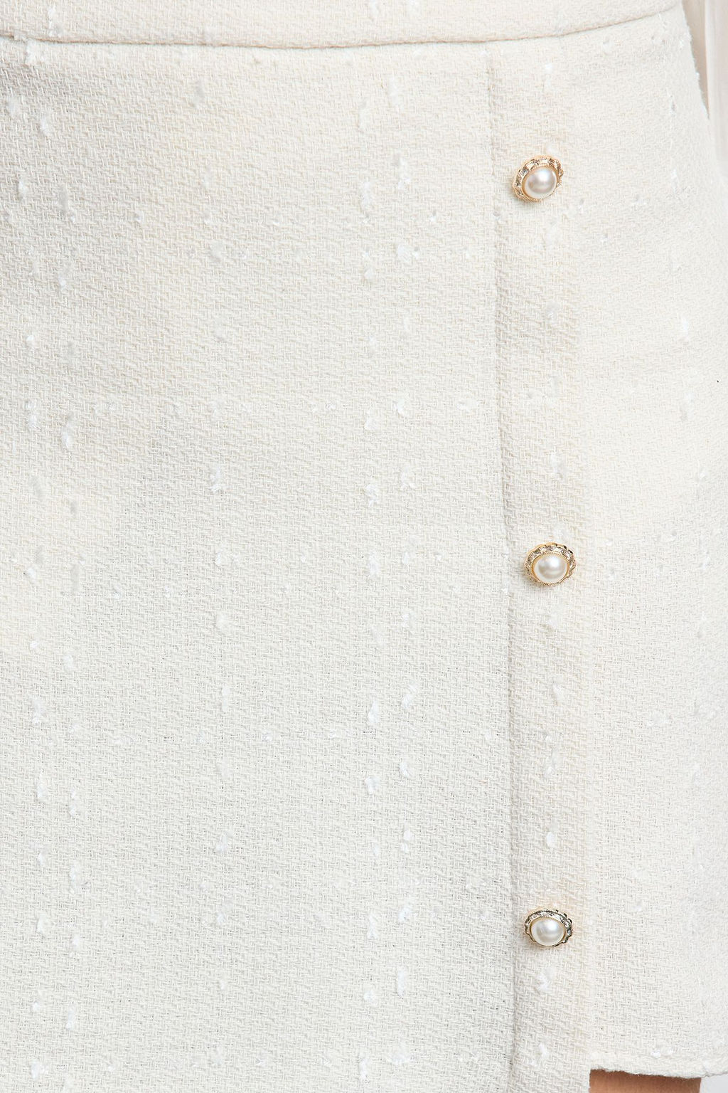 TRENDYOLMILLA Ekru Dugmeli Tuvit Kumas Mini Dokuma Etek TWOAW23ET00371  фото 9