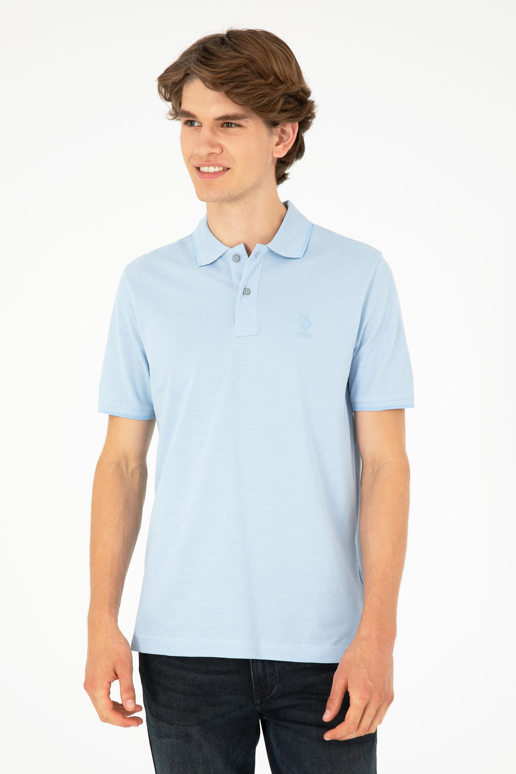 Мужская голубая футболка Неожиданная скидка в корзине - U.s. polo assn фото 3