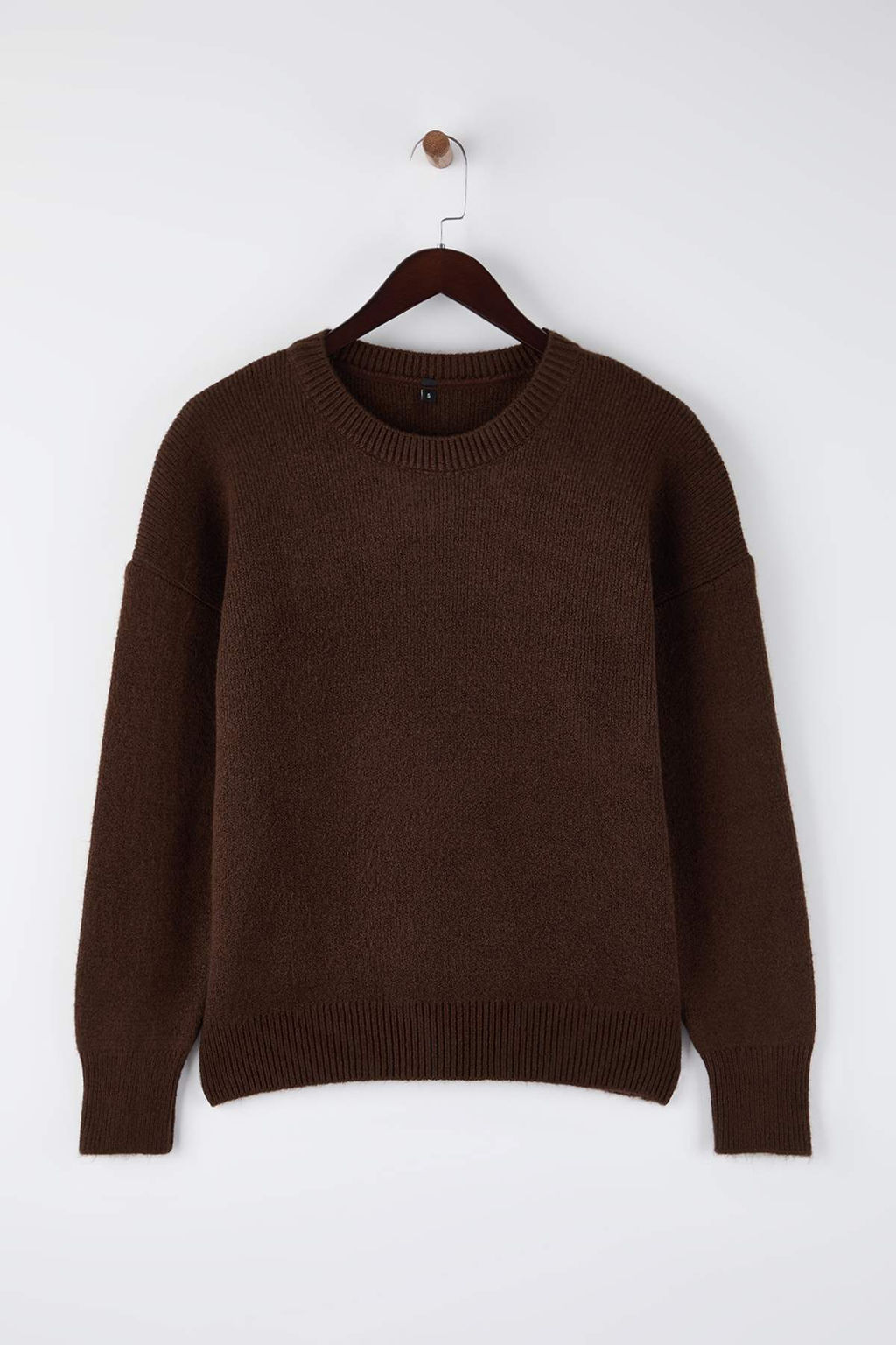 Wardrobe Essentials Sar? Yunlu Premium Iplik Basic Genis Kal?p Triko Kazak | TWOAW26KZ00065 - Trendyolmilla фото 22