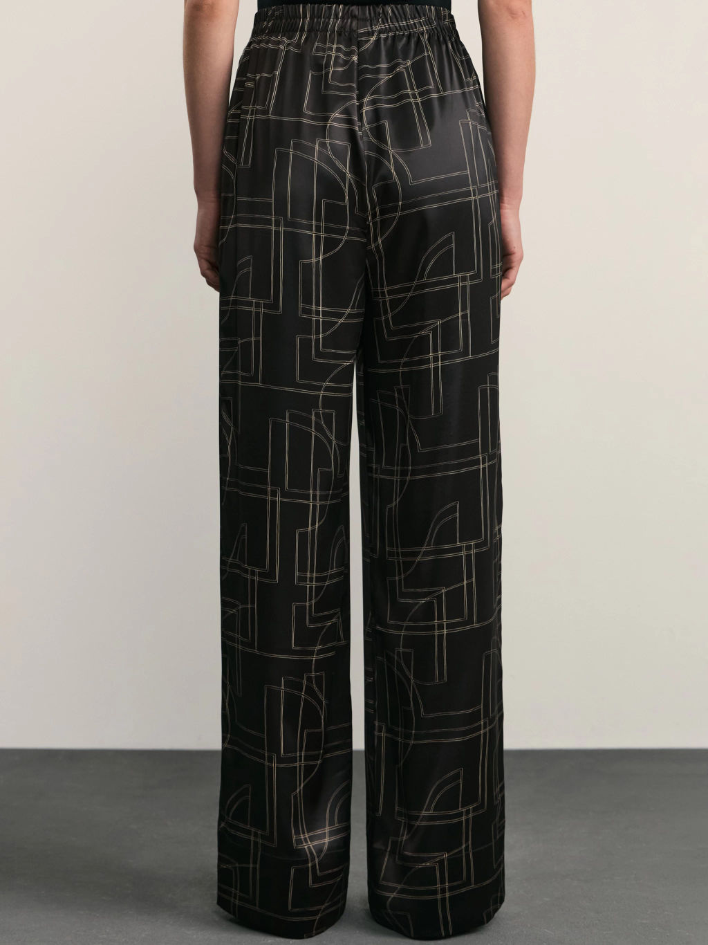 Атласные брюки с принтом / Zarina  фото 4