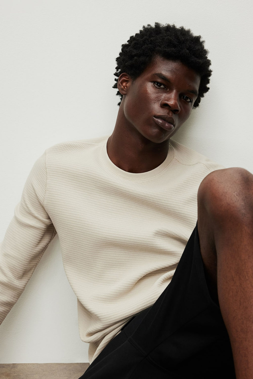 Camiseta en punto gofrado Slim Fit - H&m фото 3