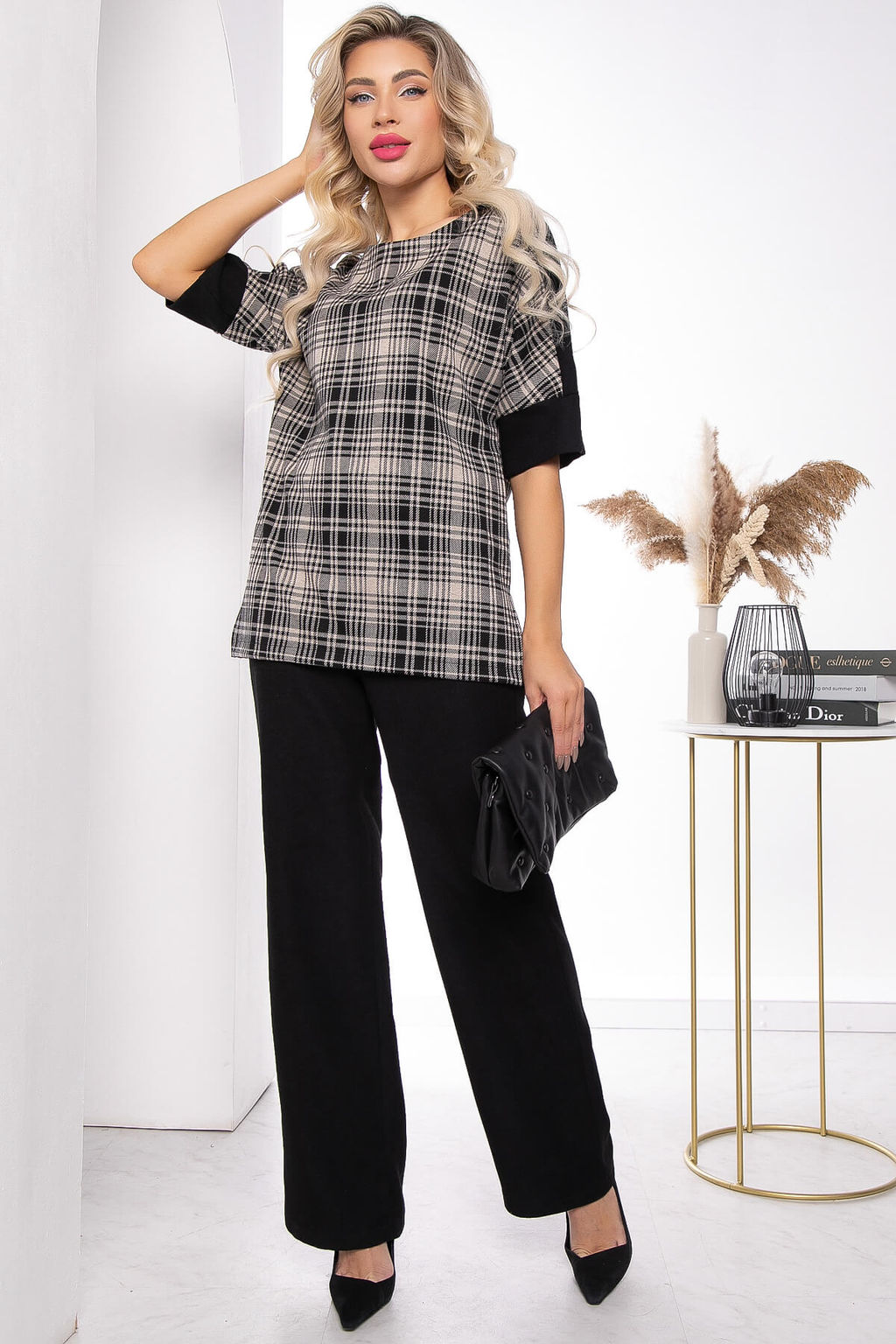 Костюм Пенелопа (блэк/клетка) К7806 - Lt collection фото 9