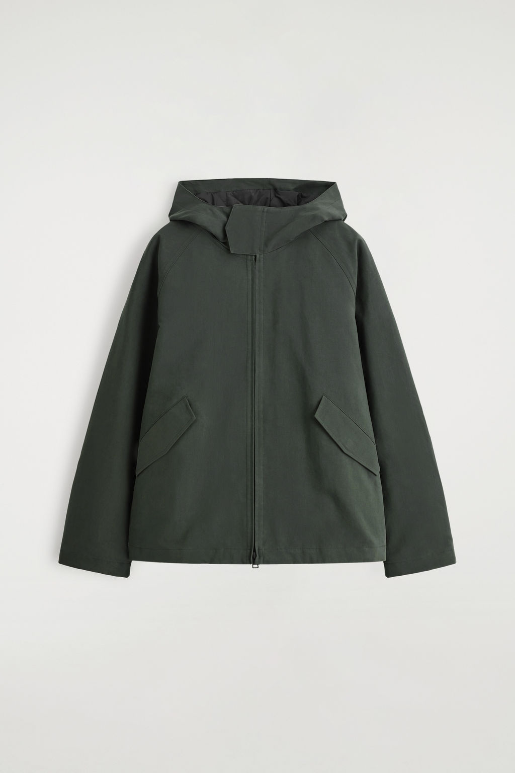 TECHNICAL COTTON HOODED JACKET