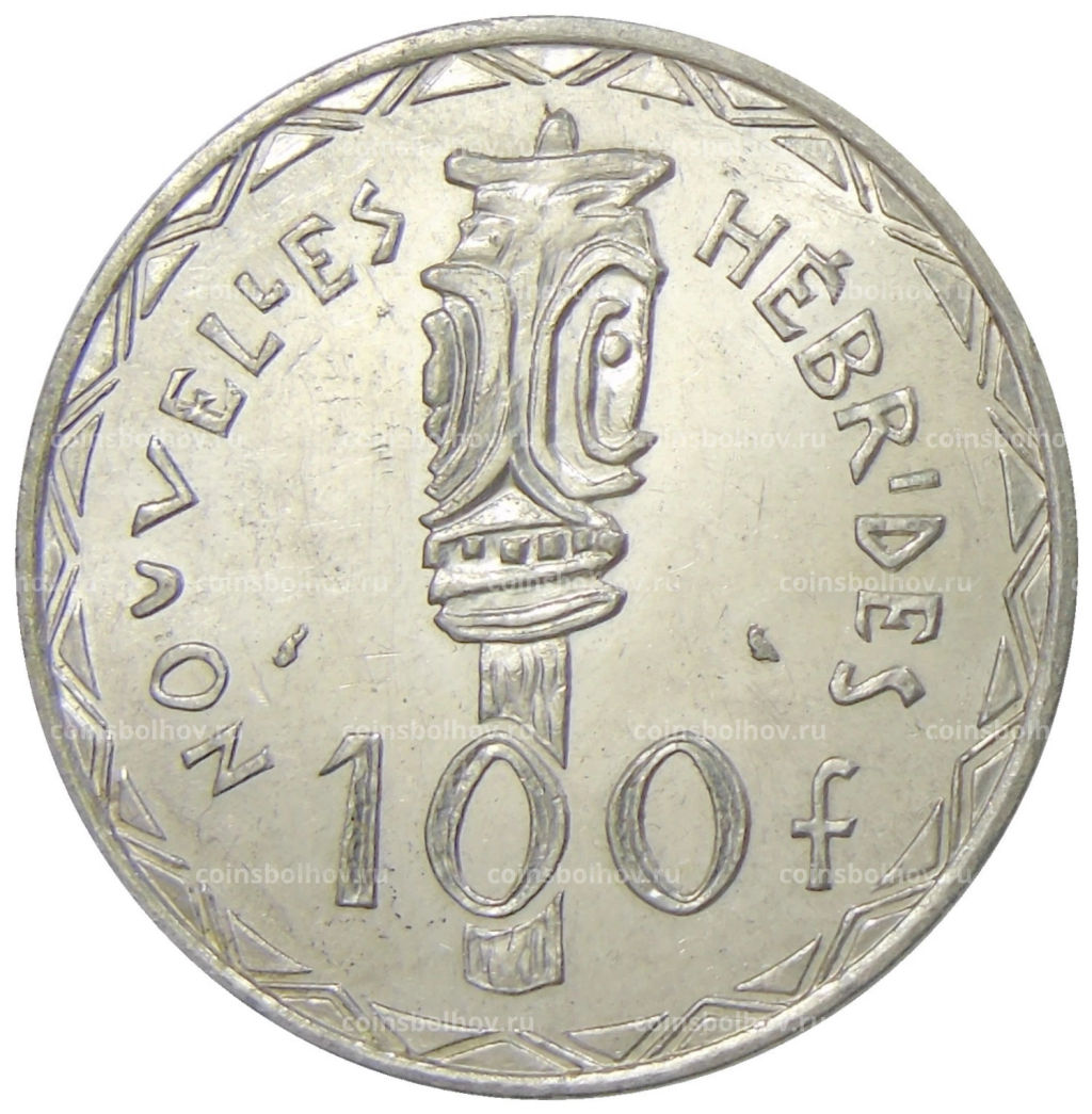 100 франков 1966 года Новые Гебриды