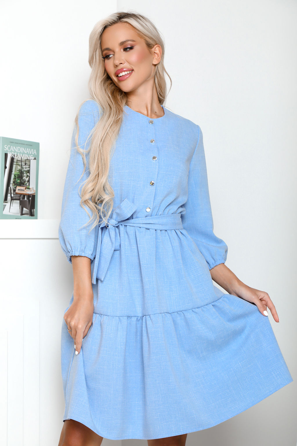 Платье Open Style 6105 голубой