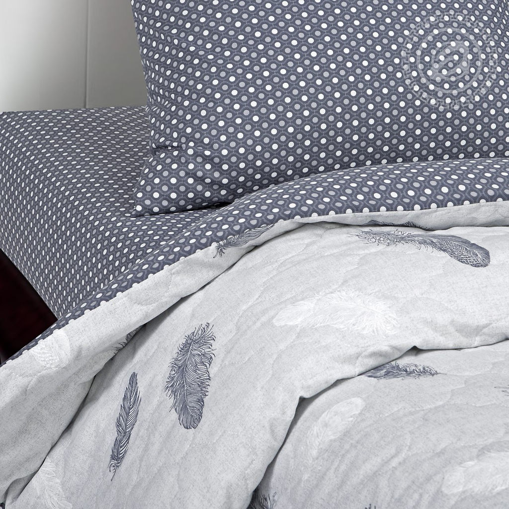 Постельное белье Феникс (поплин зима-лето) 1,5 сп./Пододеяльник стеганый (молния): 1 шт. - 215*143; Простыня: 1 шт. - 215*150; Наволочка (клапан): 2 шт. - 70*70; Зима - лето - Артпостель фото 4