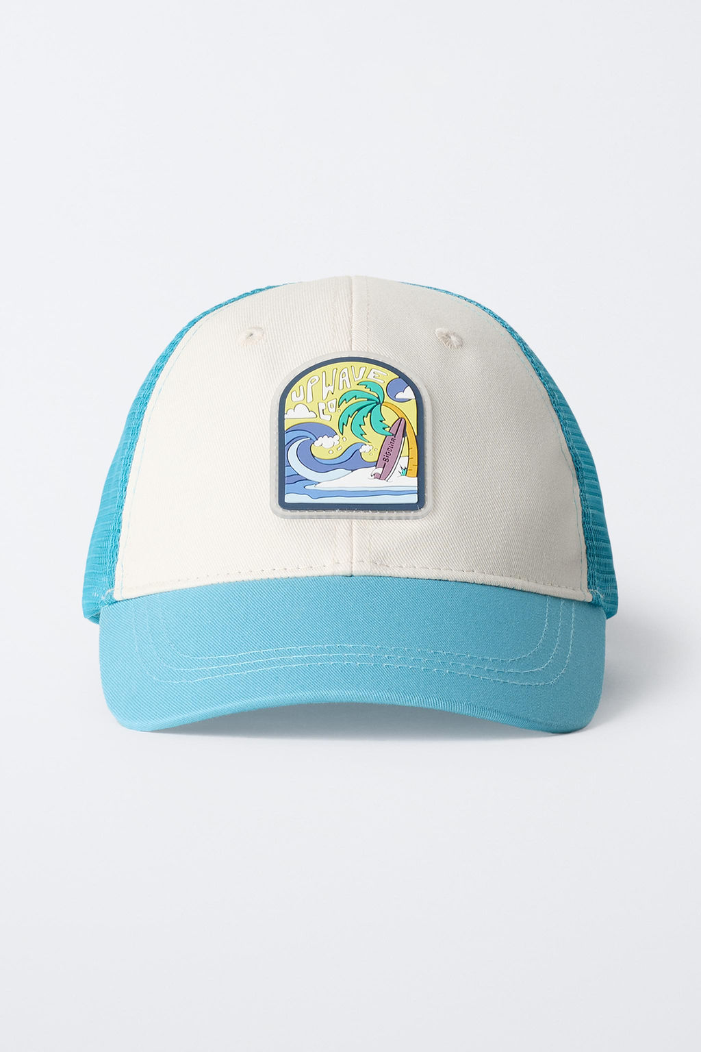 GORRA REJILLA ETIQUETA ENGOMADA / Azul / Blanco - Zara фото 4