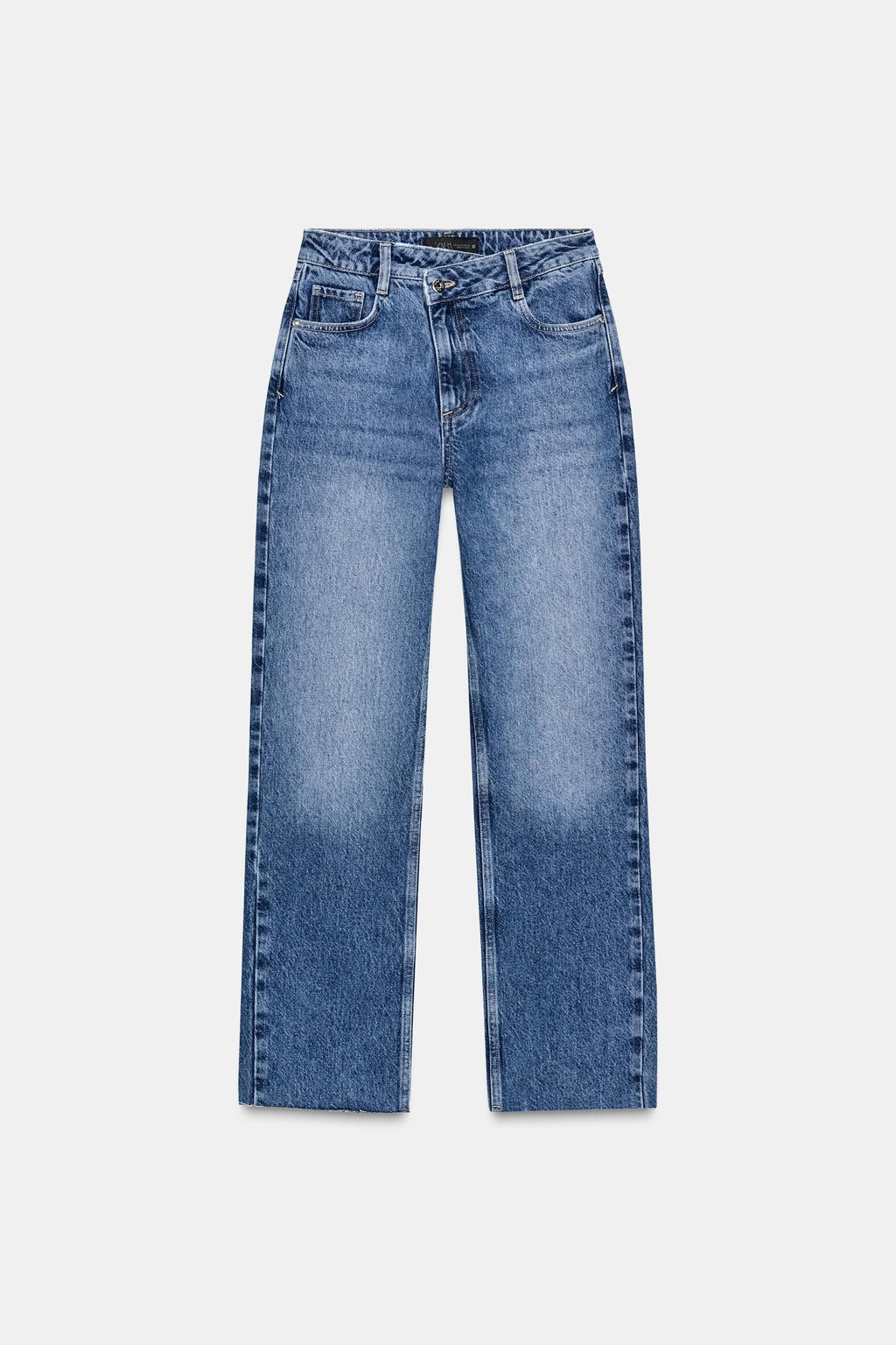 JEANS Z.09 STRAIGHT HIGH-WAIST CROSS-OVER WAISTBAND - Zara фото 7