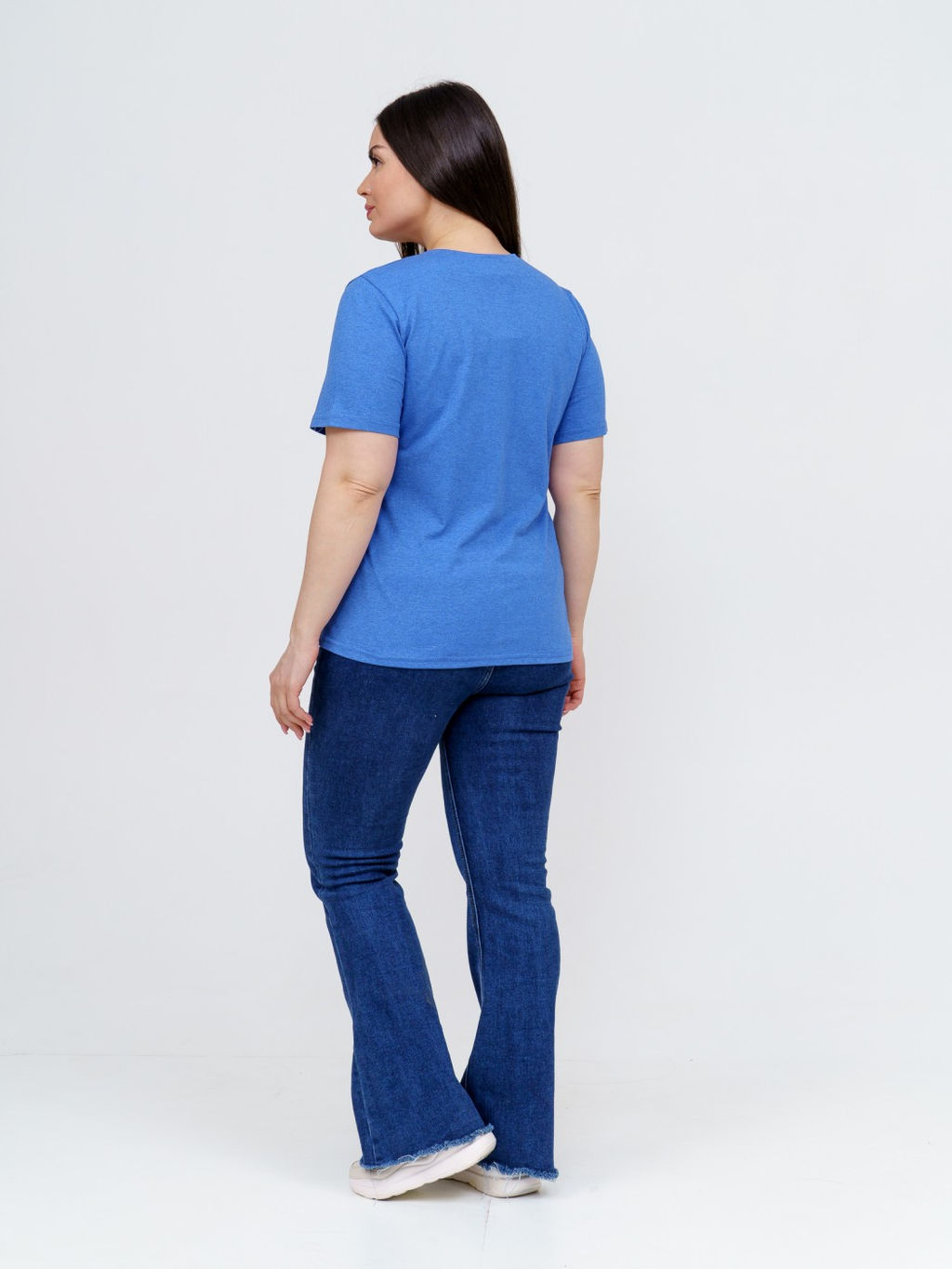 Футболка женская Ника индиго/меланж