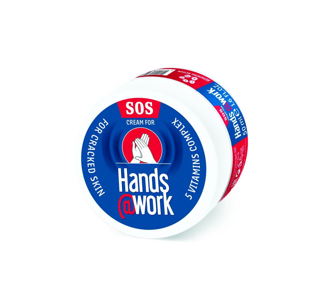 Крем для рук регенерирующий Hands@work SOS (комплекс из 5 витаминов А, С, Е, В3 и В5)