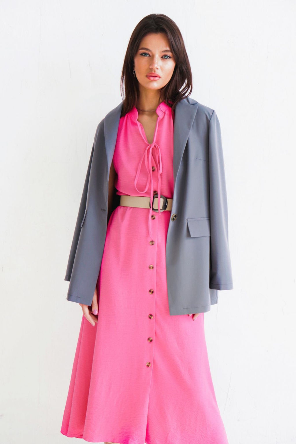 Платье, как из к/ф Красотка, ярко-розовое - Martichelli фото 8