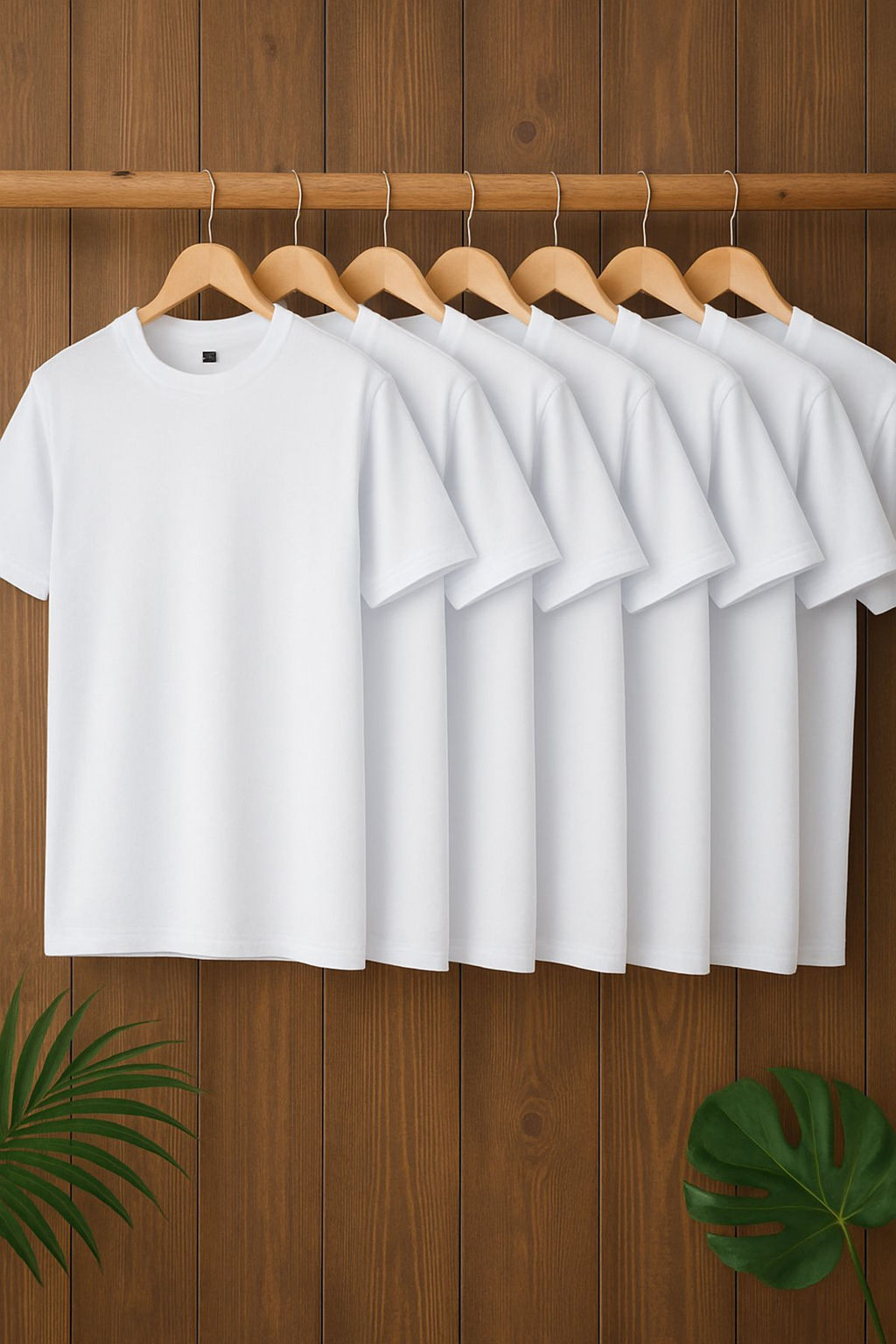 Trendyolmilla Man Beyaz 7li Paket Slim/Dar Kesim %100 Pamuklu T-Shirt TMNSS25TS00234  фото 2