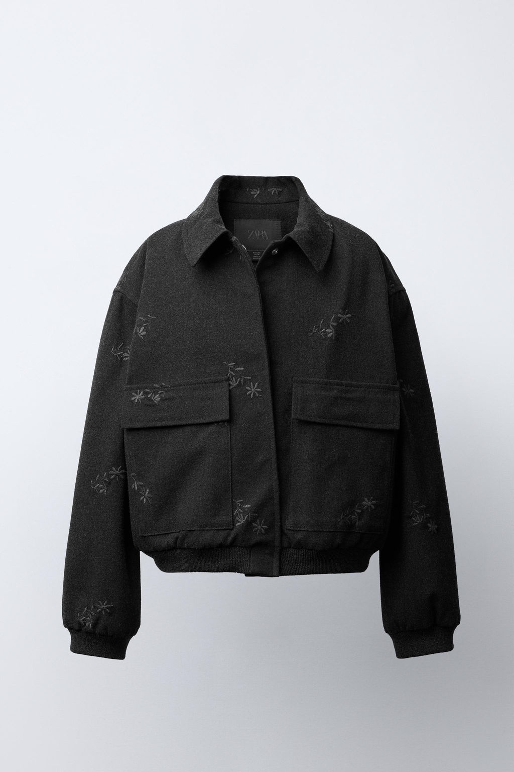 EMBROIDERED FLOWERS BOMBER JACKET