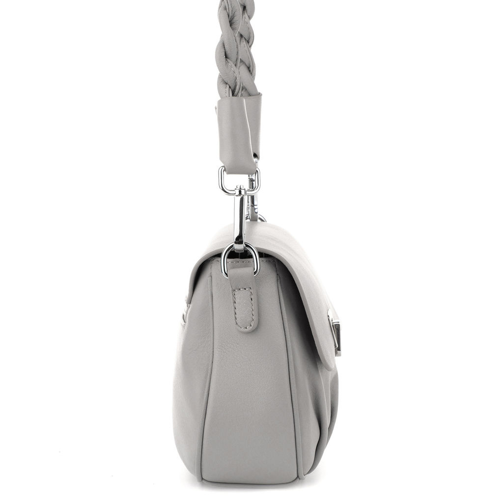 M5550 champagne white, женская кожаная сумка "Кросс-боди" Barcelo Biagi