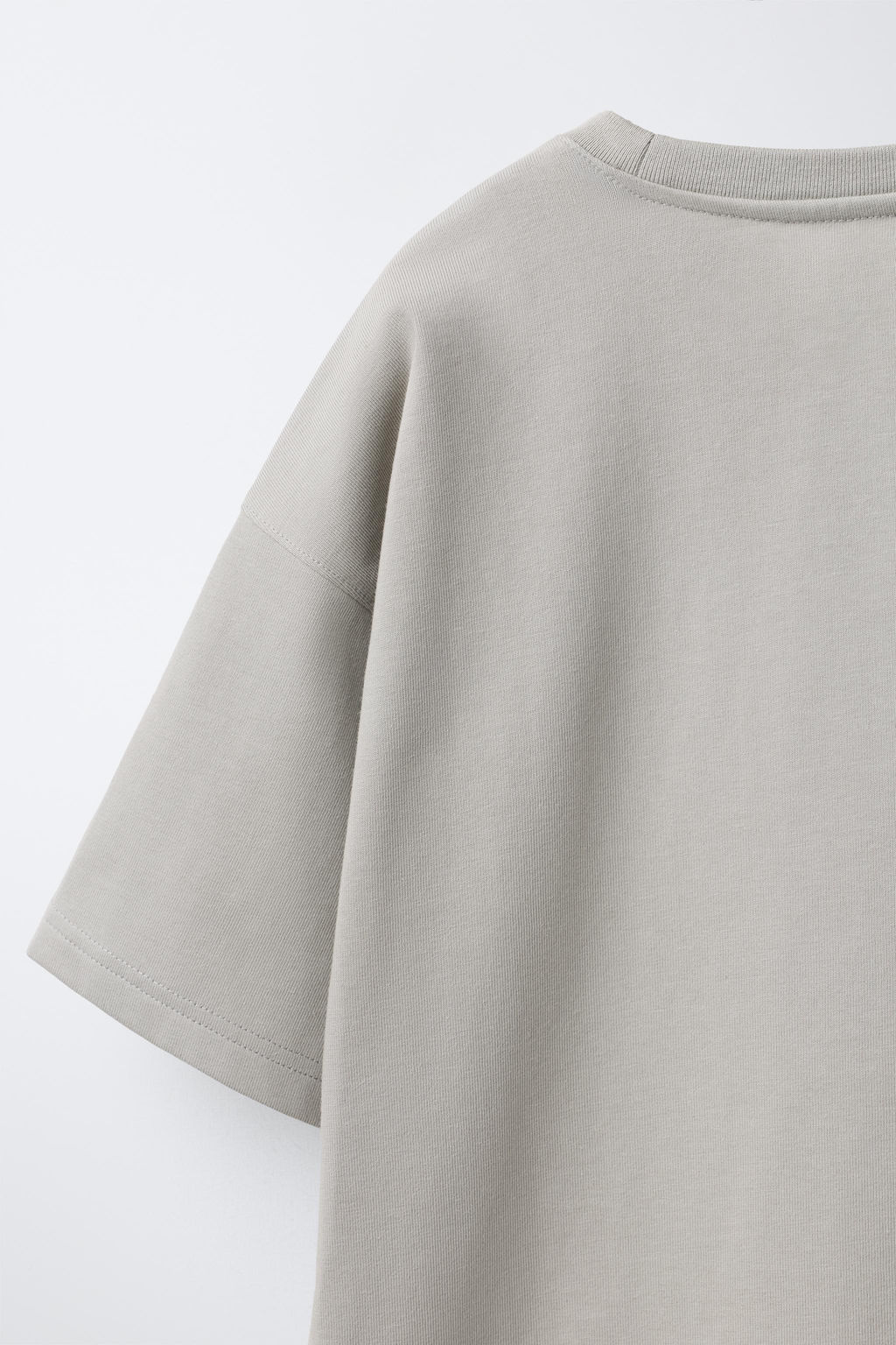 CAMISETA HEAVY WEIGHT TEXTO / Gris medio - Zara фото 7