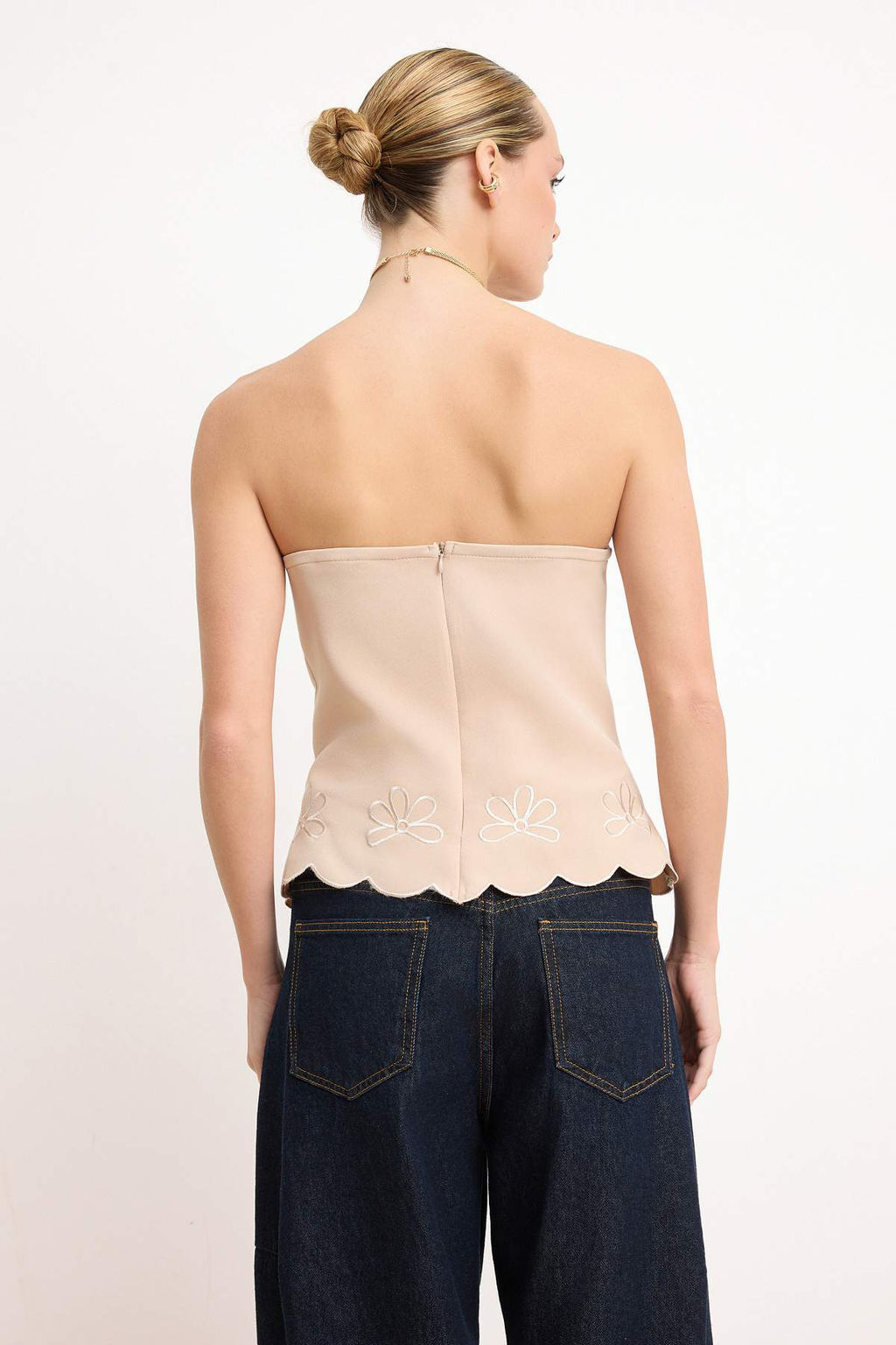 Bej Nak?s Detayl? Dokuma Bluz TWOSS26BZ00500 - Trendyolmilla фото 4